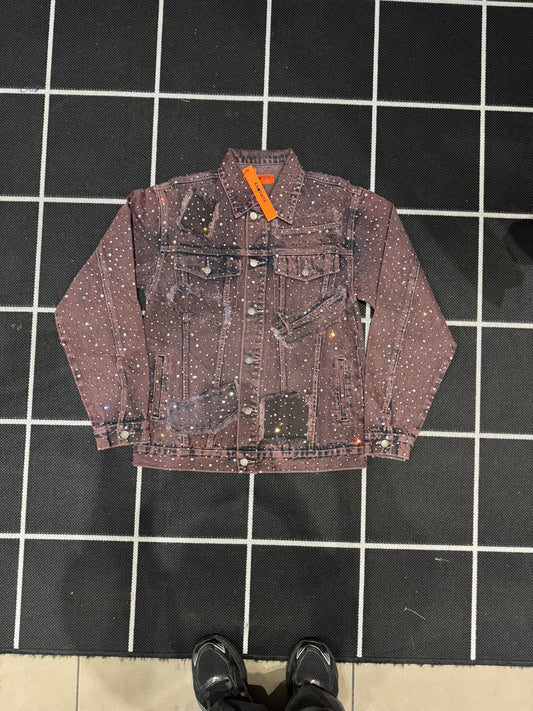 KNOTWTR: RHINESTONE DENIM JACKET