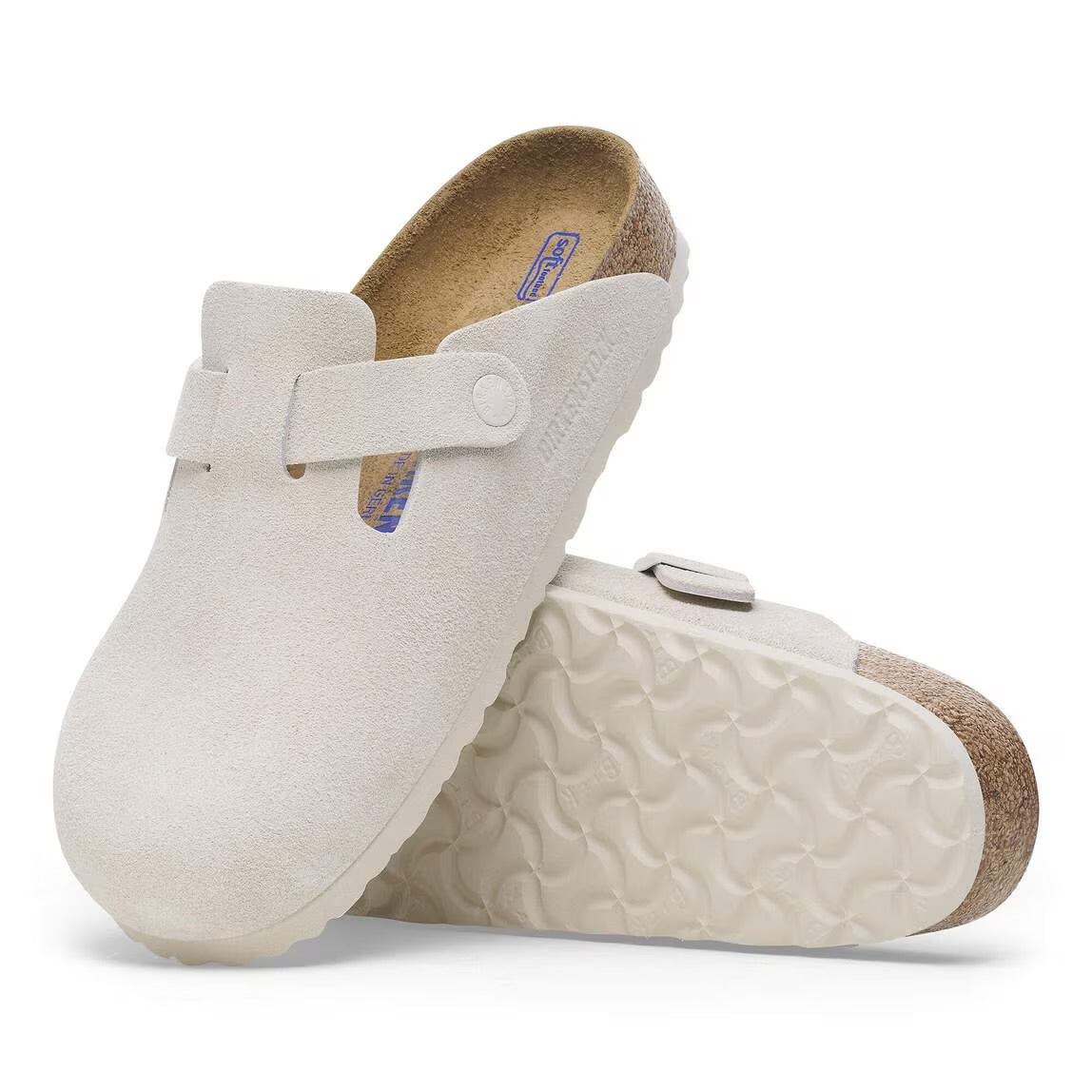 BIRKENSTOCK: BOSTON BS- ANTIQUE WHITE