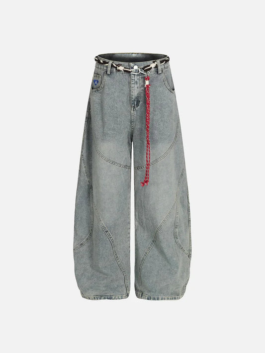 AELFRIC EDEN: ROPE WASHED BAGGY JEANS