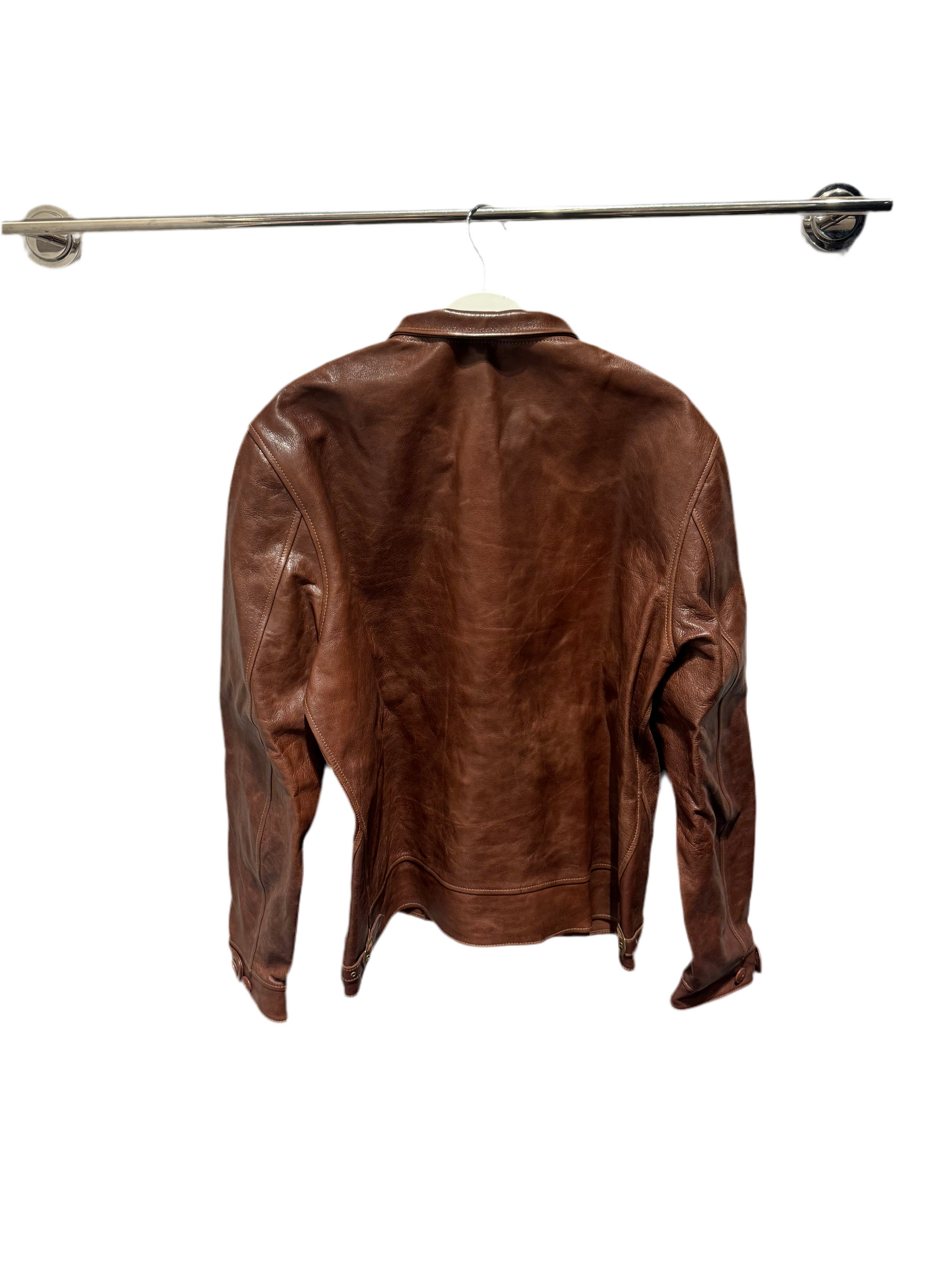 LEVIS VINTAGE CLOTHING: MENLO COSSACK LEATHER JACKET – 85 86