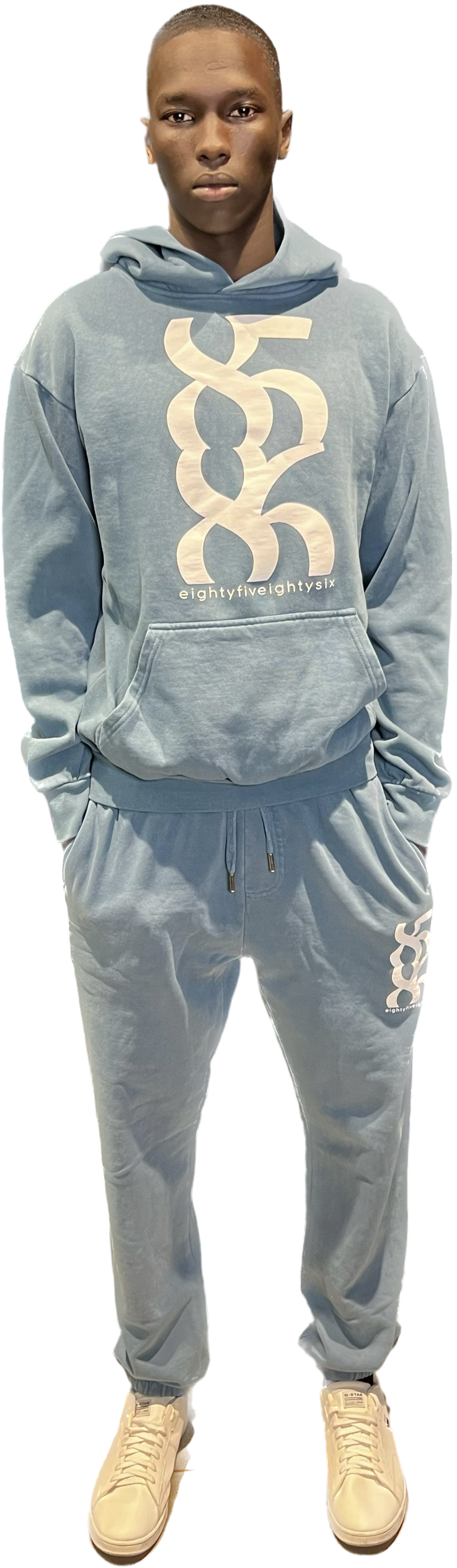 8586:UNISEX BIG LOGO HOODIE