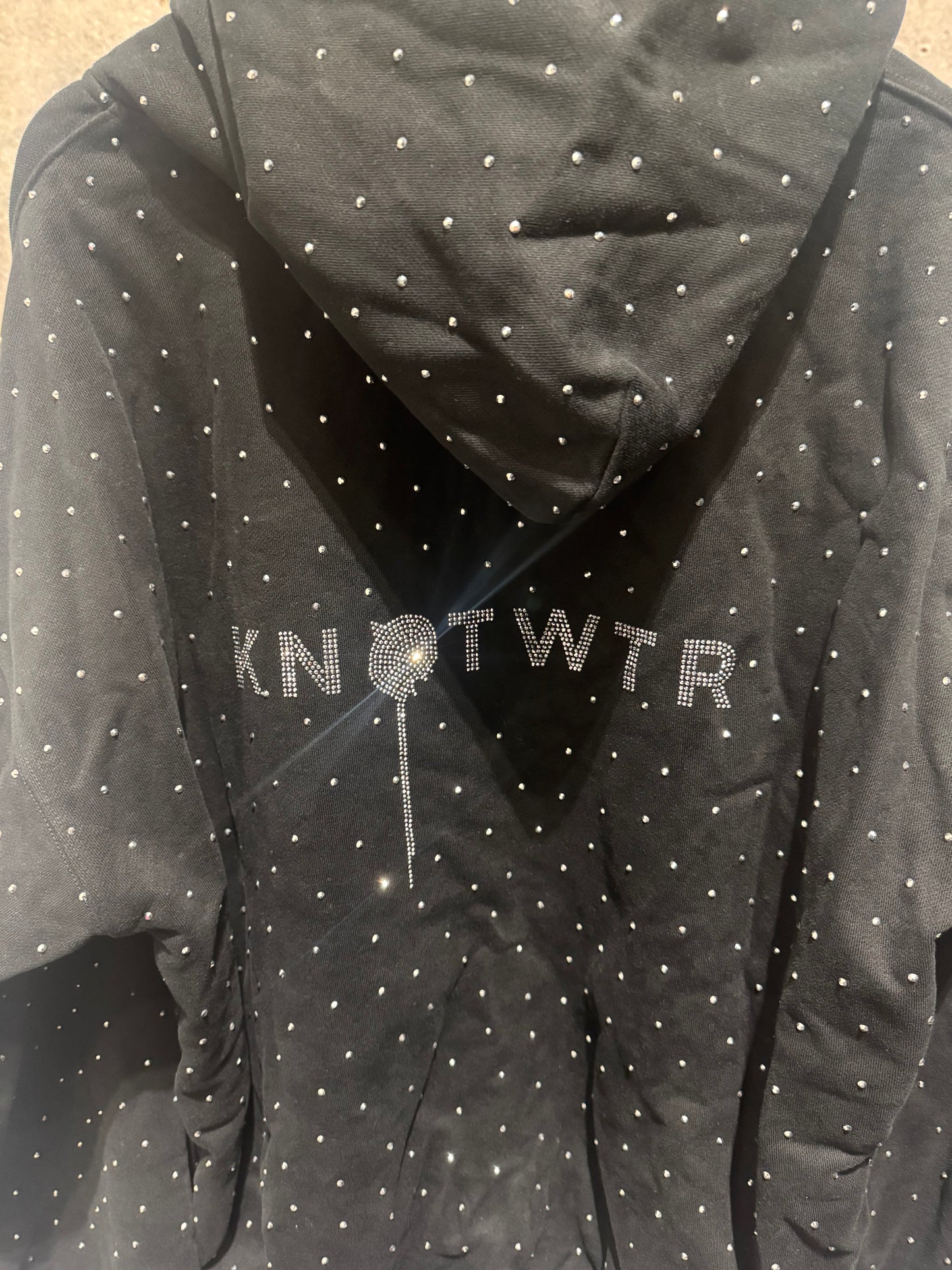 KNOTWTR RHINESTONE HOODIE: