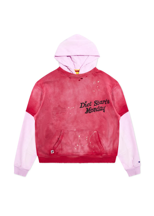 DIET STARTS MONDAY: DOUBLE LAYER HOODIE - WASHED
