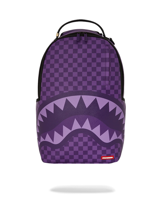 SPRAYGROUND: ALL SYSTEMS GO PURPLE SHARKS IN PARIS DLXSV BACKPACK
