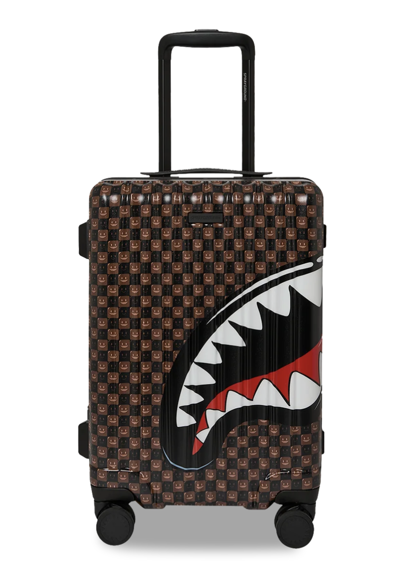 SPRAYGROUND: BROWN TOON SHARK CARRY ON