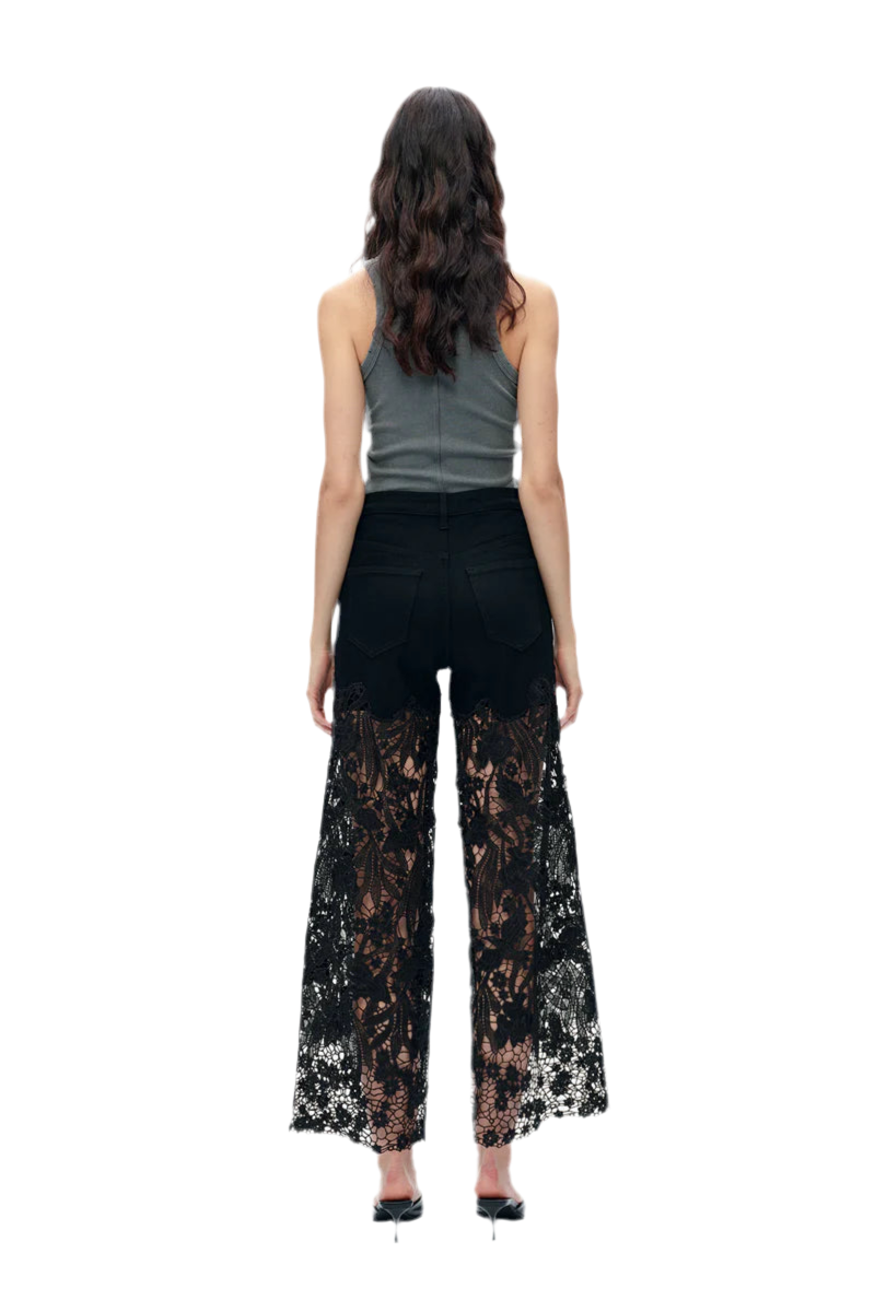 BAYEAS: LACE RHINESTONE JEANS