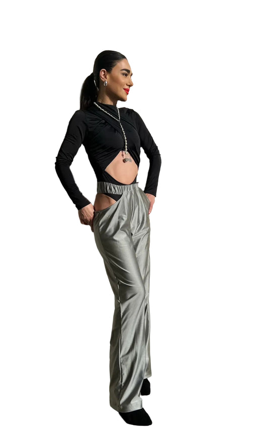 YASAMAN: CUTOUT PANTS