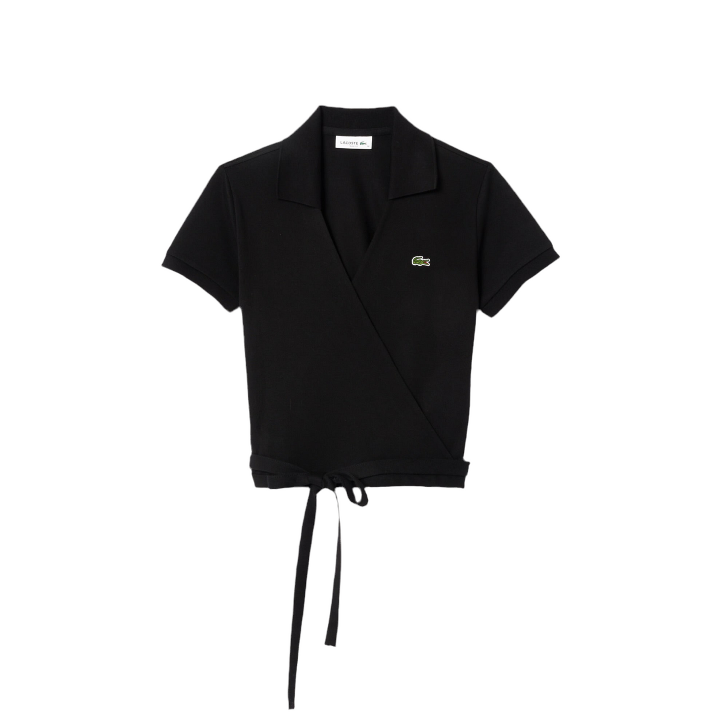 LACOSTE: MINI PIQÚE WRAP POLO TOP