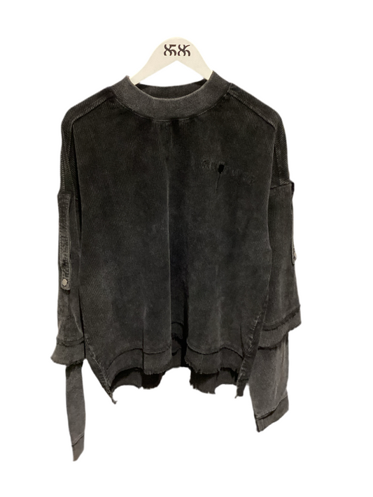 KNOTWTR: CORDUROY LONG SLEEVE TOP