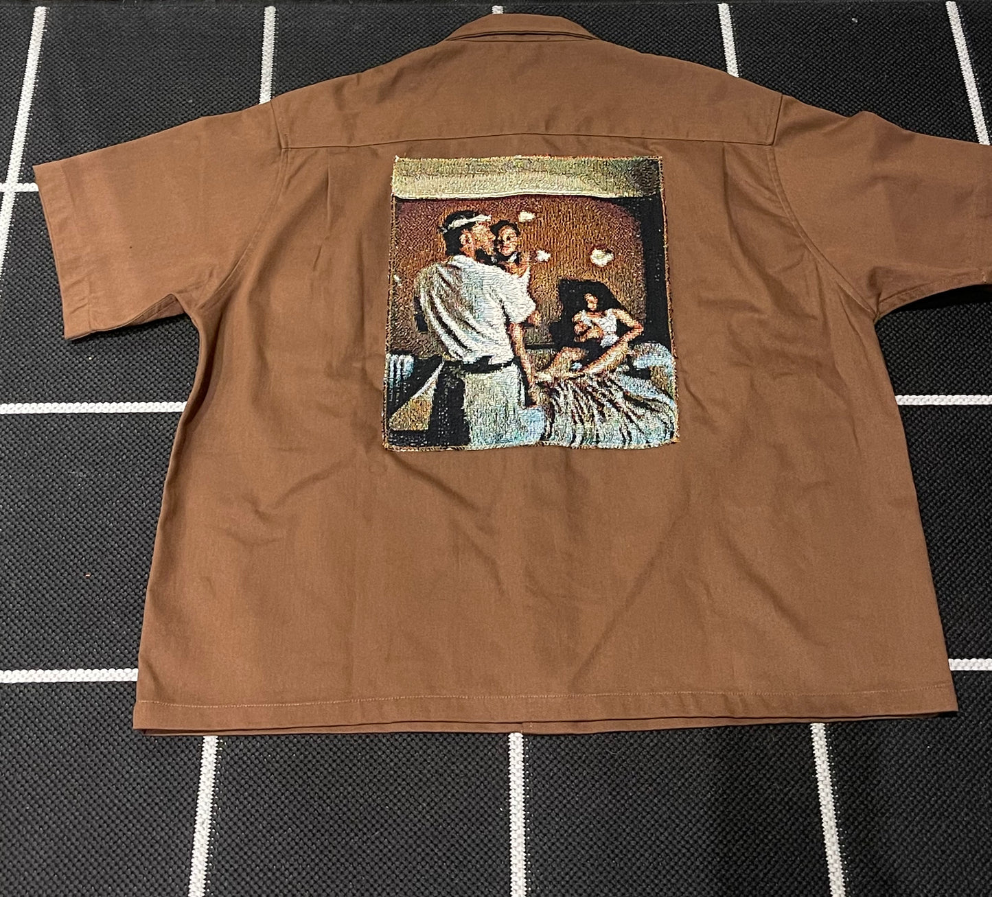 ANGEL GENTLE: BUTTON UP SHIRT - BROWN