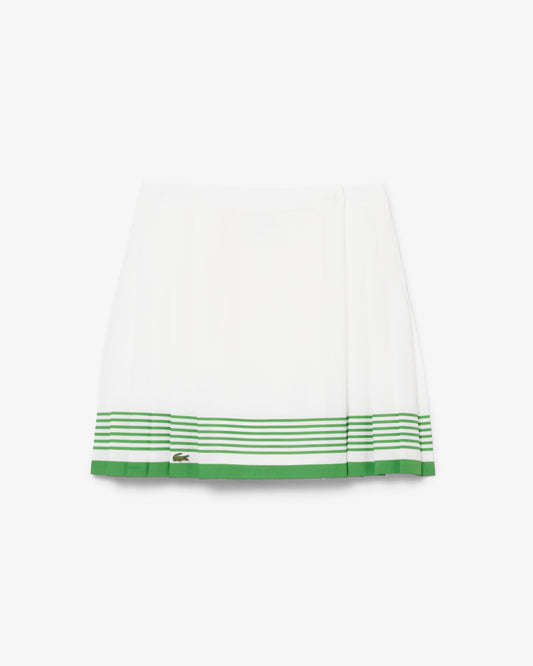 LACOSTE: FLUID CREPE PLEATED SKIRT