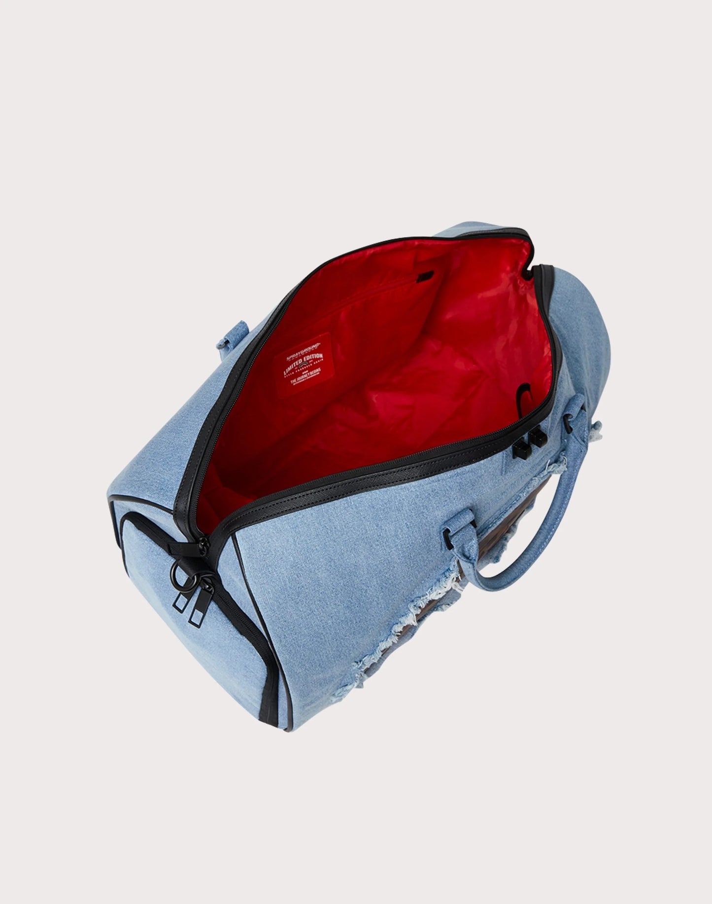 SPRAYGROUND: DENIM SHARK DUFFLE