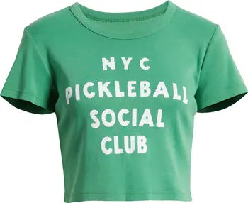 JUNK FOOD CLOTHING: NYC PICKLEBALL CROP TOP
