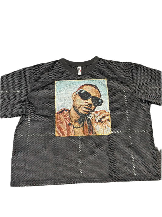 ANGEL GENTLE: USHER TAPESTRY JERSEY TOP