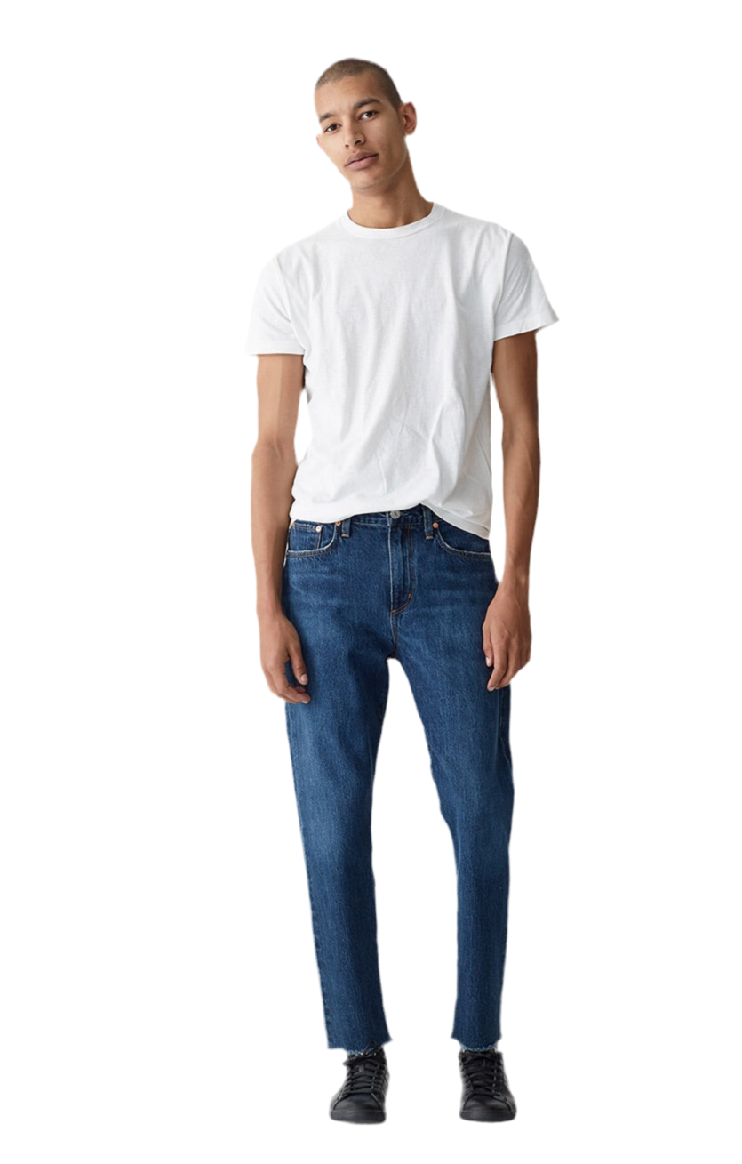 AGOLDE: CUT OFF HERO TAPERED SLIM JEAN