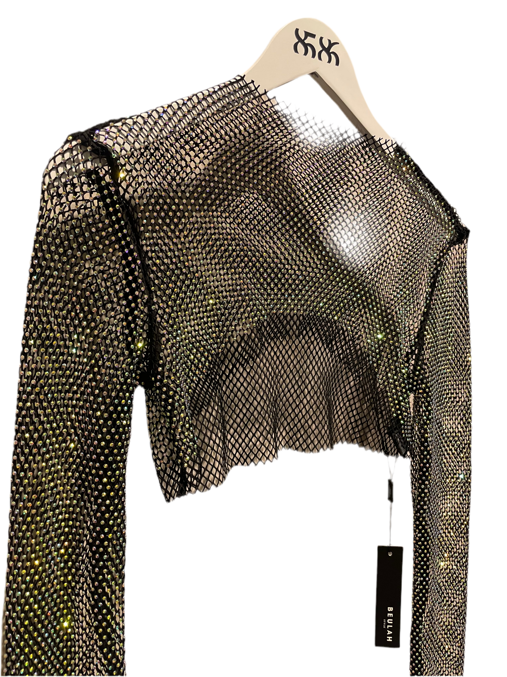 8586: JEWEL TONED MESH CROP TOP – 85 86 eightyfiveightysix 8586: JEWEL TONED MESH CROP TOP – 85 86 eightyfiveightysix