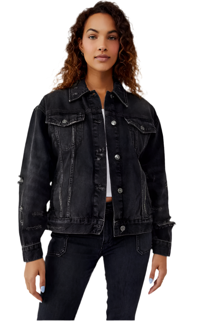FREE PEOPLE: JOLENE OVERSIZED TRUCKER JACKET