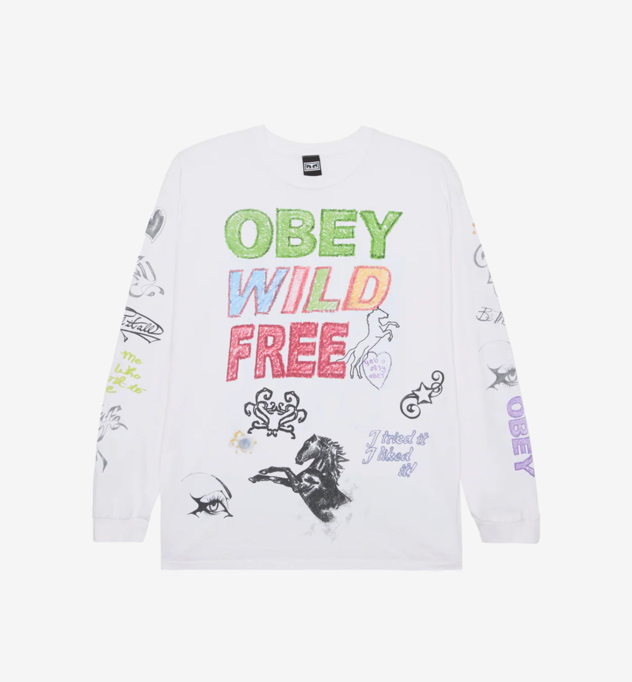 OBEY:WILD FREE LS VINTAGE SHIRT