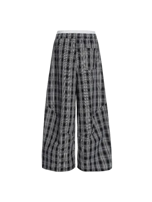 AELFRIC EDEN: BAGGY PLAID SWEATPANTS