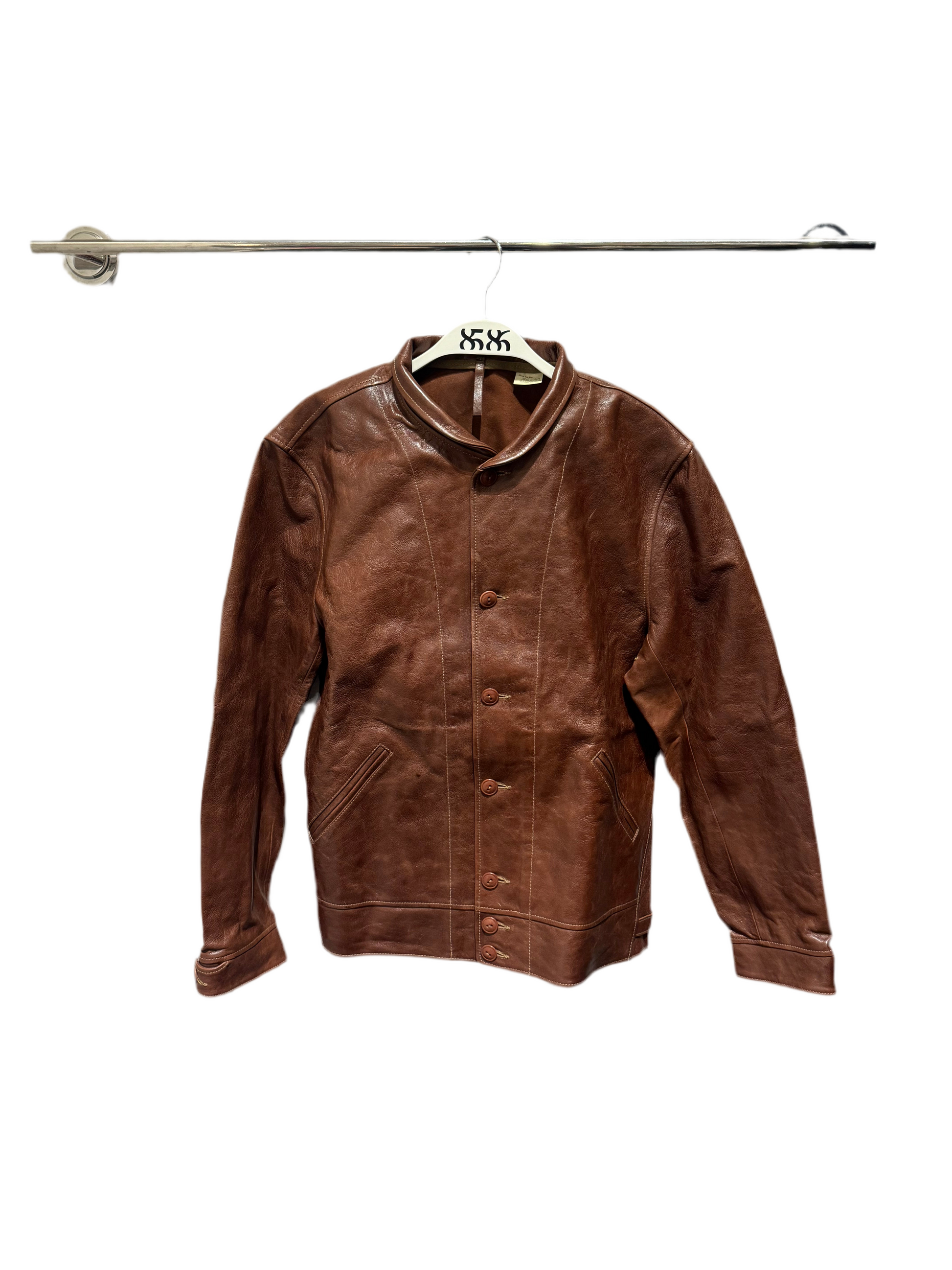 LEVIS VINTAGE CLOTHING: MENLO COSSACK LEATHER JACKET – 85 86