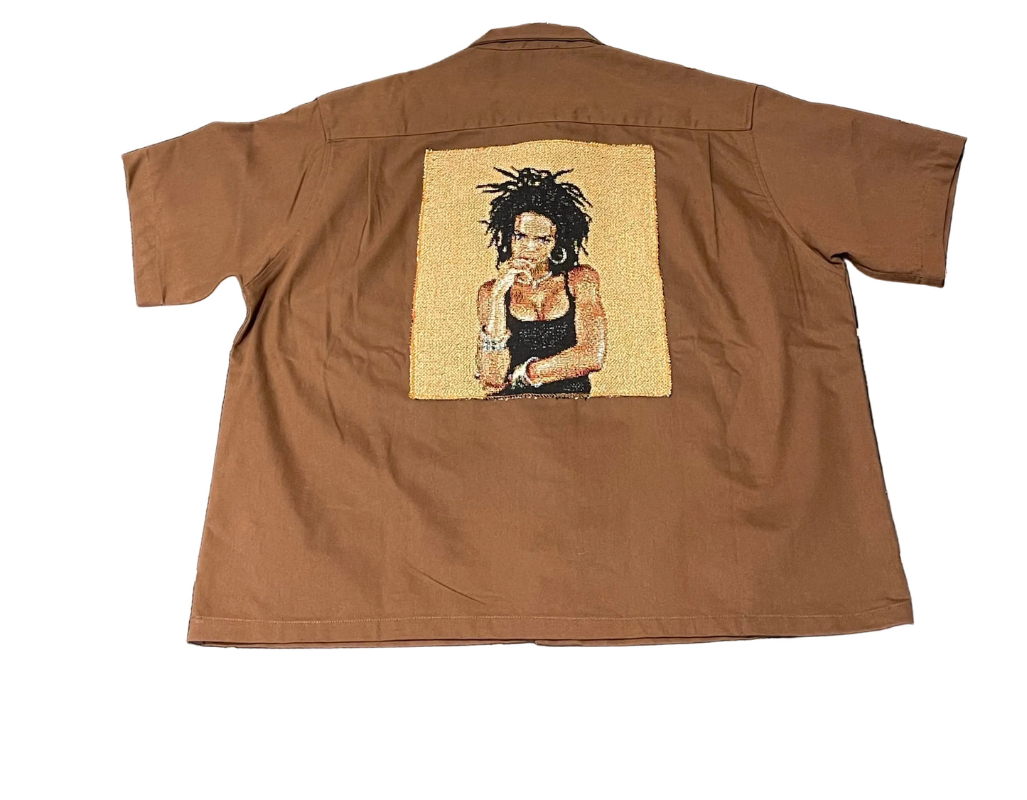 ANGEL GENTLE: BUTTON UP SHIRT - BROWN