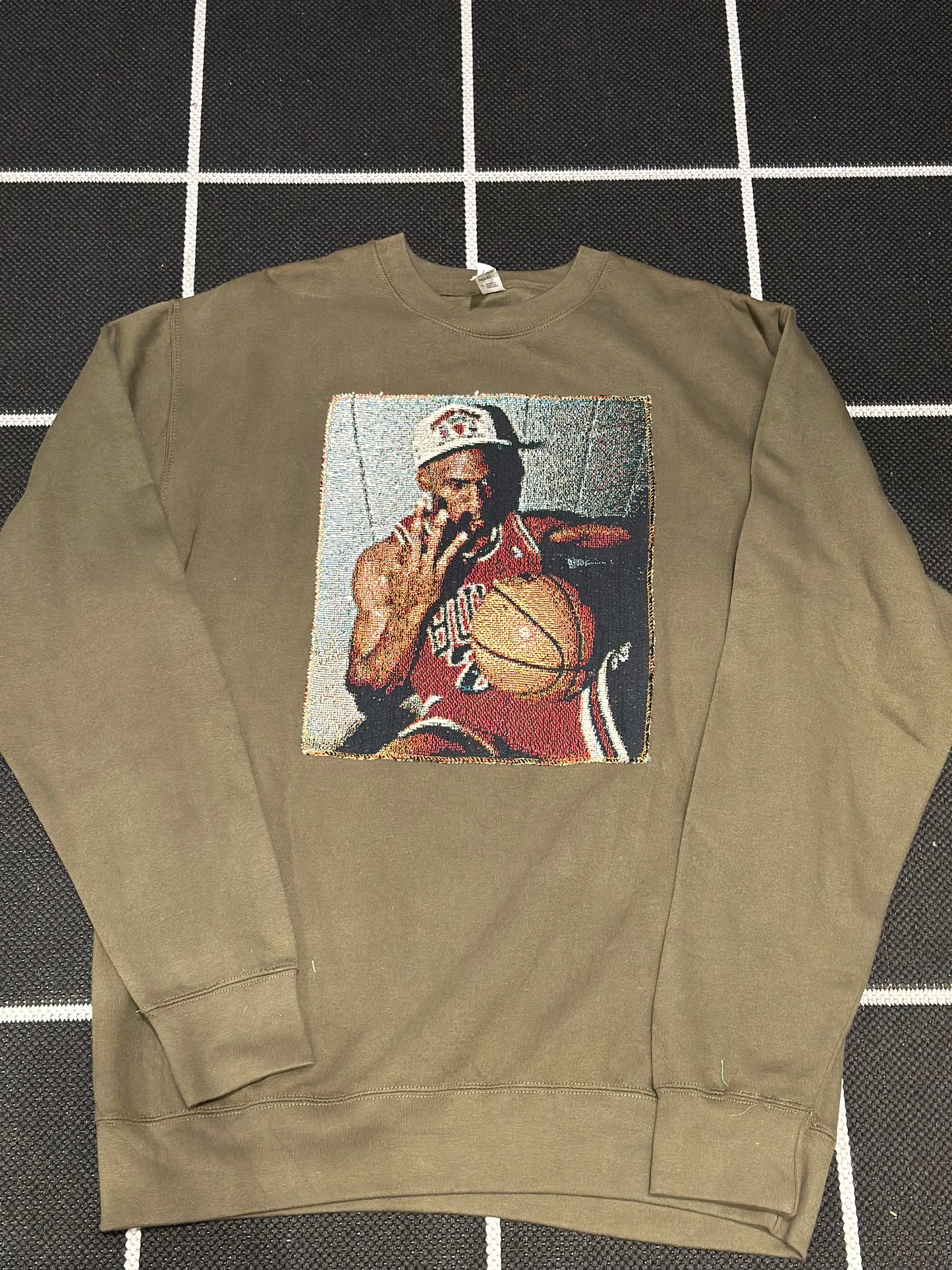 ANGEL GENTLE: TAPESTRY SWEATER- OLIVE