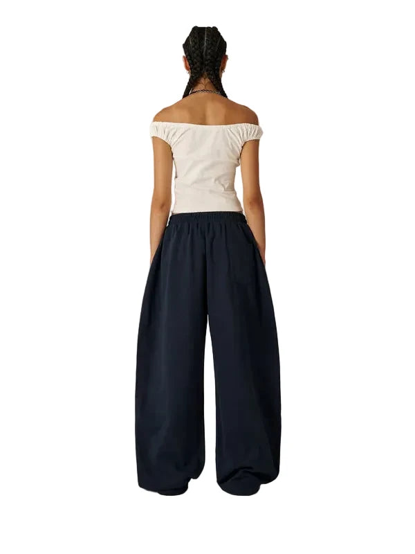 AELFRIC EDEN: STRIPED BAGGY BARREL SWEATPANTS