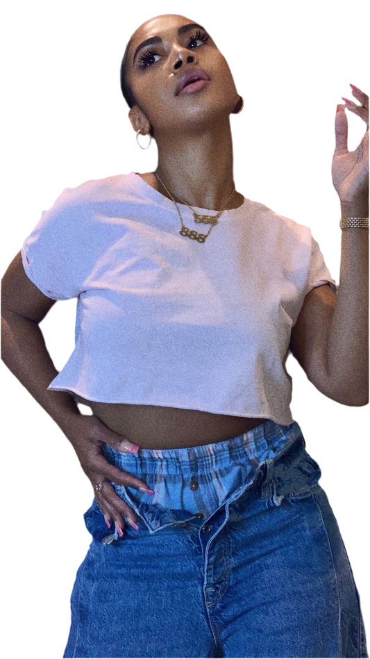 8586: GARMENT DYED CROPPED TEE