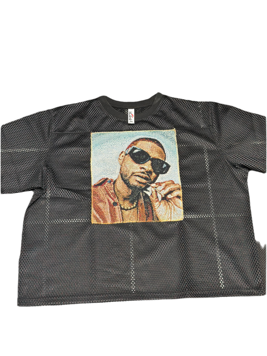ANGEL GENTLE: USHER TAPESTRY JERSEY TOP
