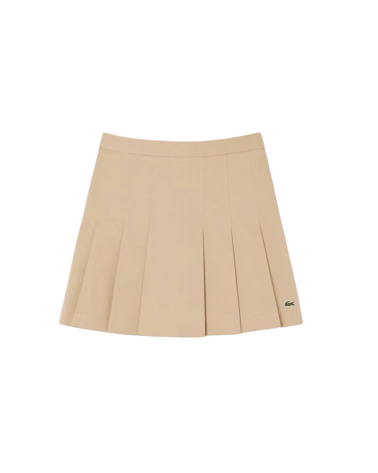 LACOSTE: STRETCH COTTON PLEATED SKIRT
