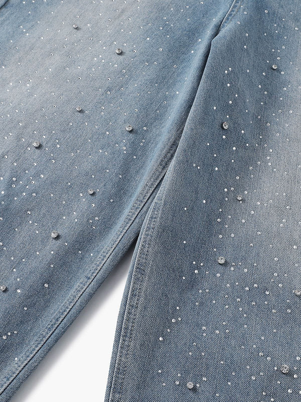 AELFRIC EDEN: BAGGY RHINESTONE JEANS