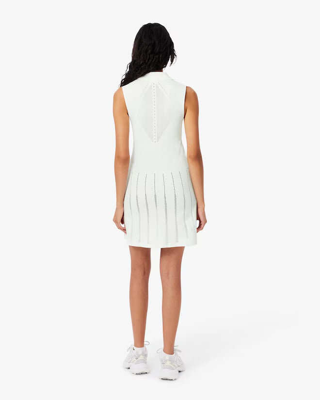 Lacoste white V-neck tennis dress
