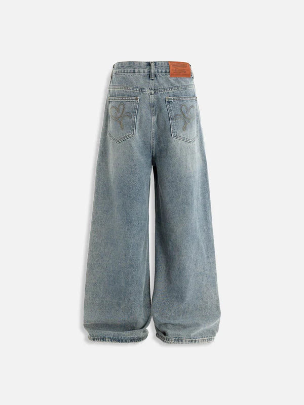 AELFRIC EDEN: BAGGY FRINGE JEANS