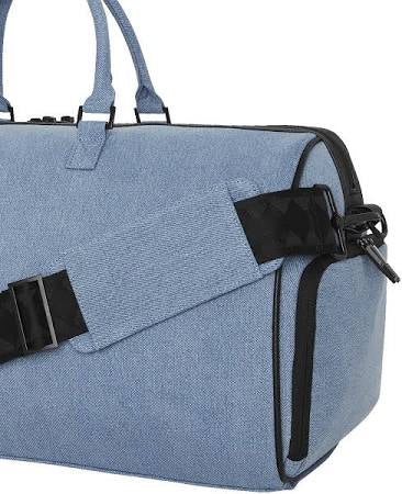 SPRAYGROUND: DENIM SHARK DUFFLE