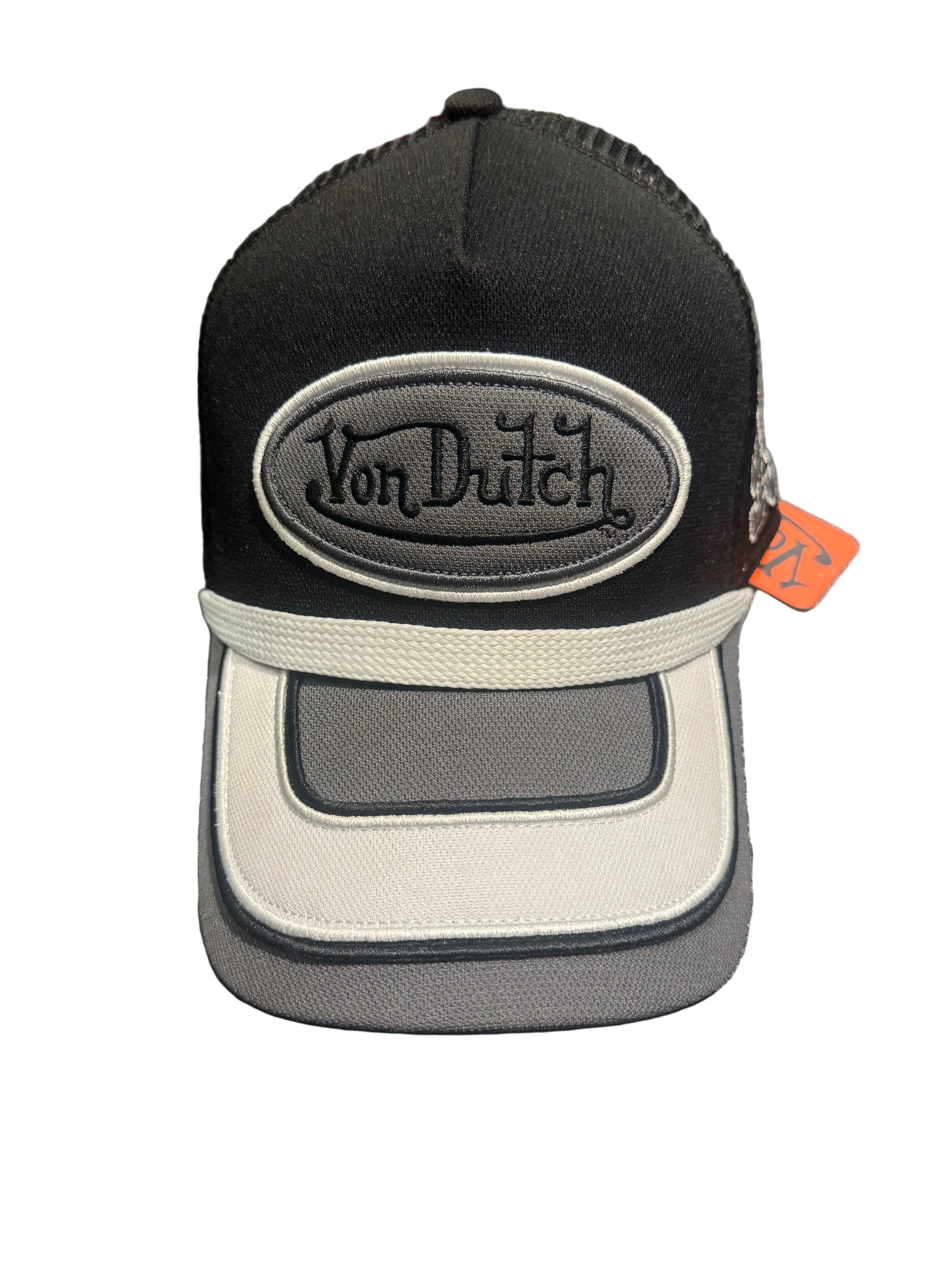 VON DUTCH: LACE UP TRUCKER HAT – 85 86 eightyfiveightysix