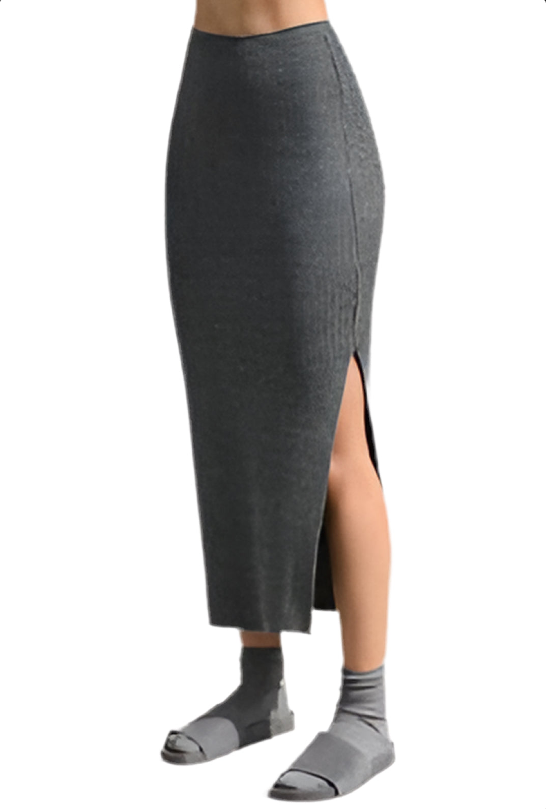 JOAH BROWN: SIDE SLIT MIDI SKIRT