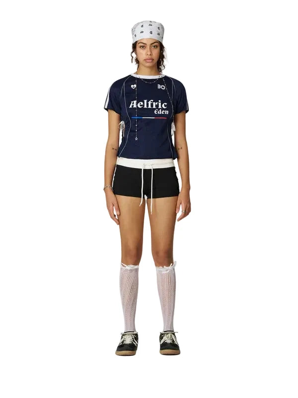 AELFRIC EDEN: CUT-OUT STRIPE SOCCER JERSEY