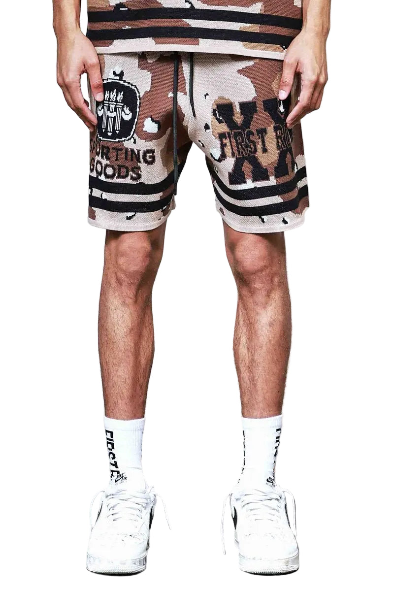 FIRST ROW: CAMO SHORTS