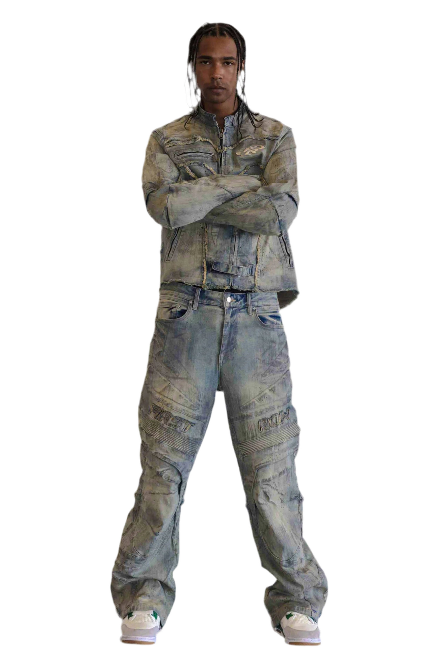 FIRST ROW: MOTOR RACING Y2K DENIM PANTS