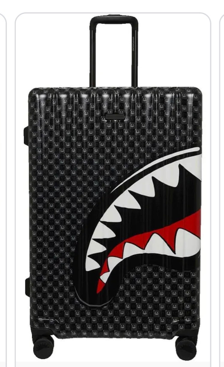 SPRAYGROUND: BLACK TOON SHARK CARRY ON