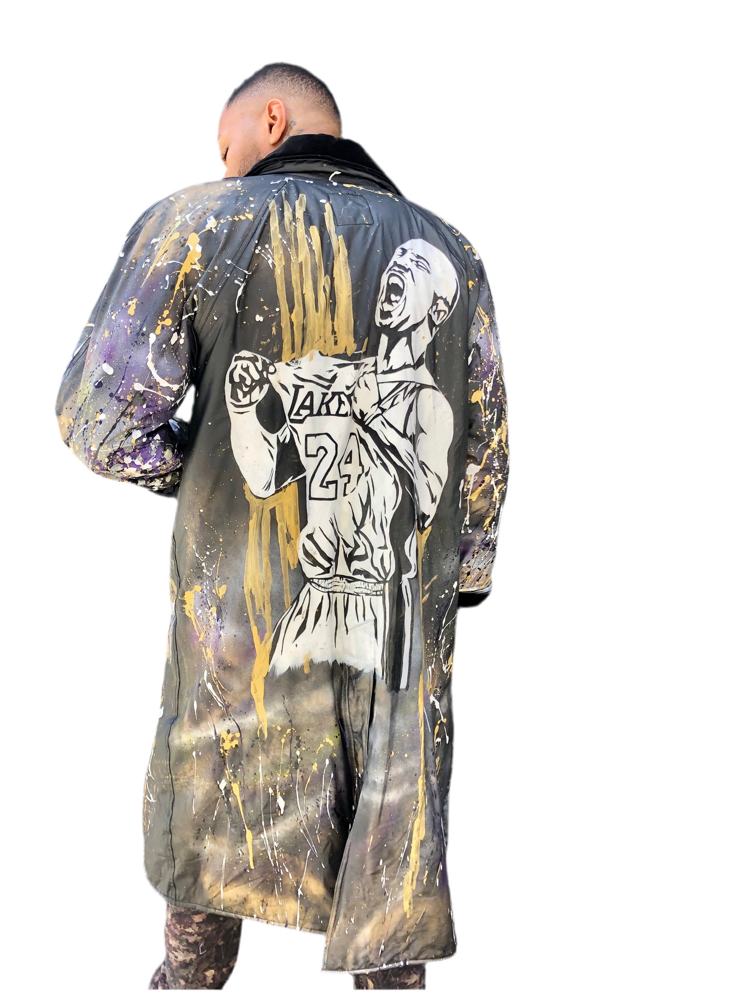 RARE LOYALTY TRUST: VINTAGE LA LAKERS TRENCH COAT