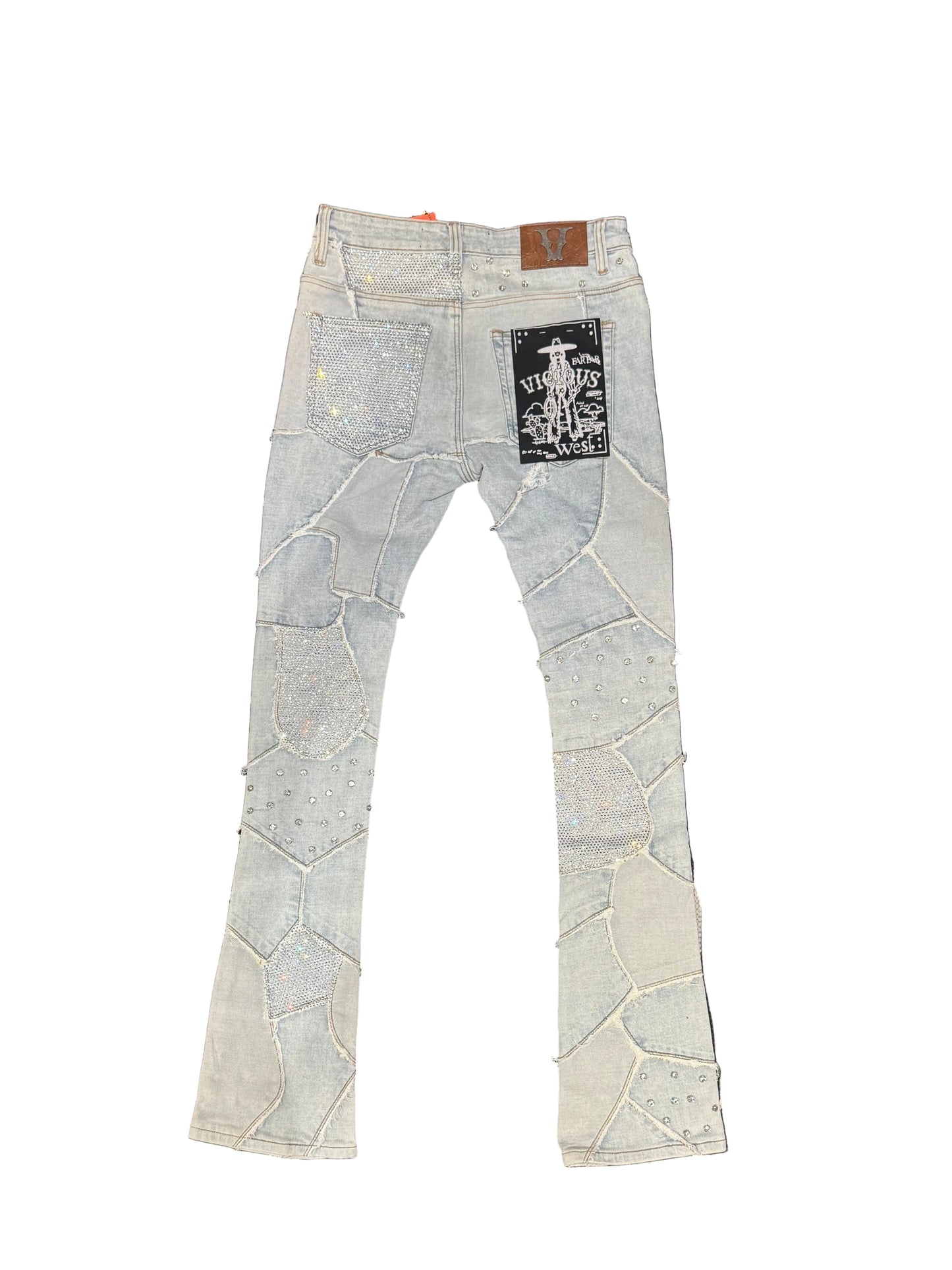 VICIOUS DENIM: BLUE STACKED SPARKLE