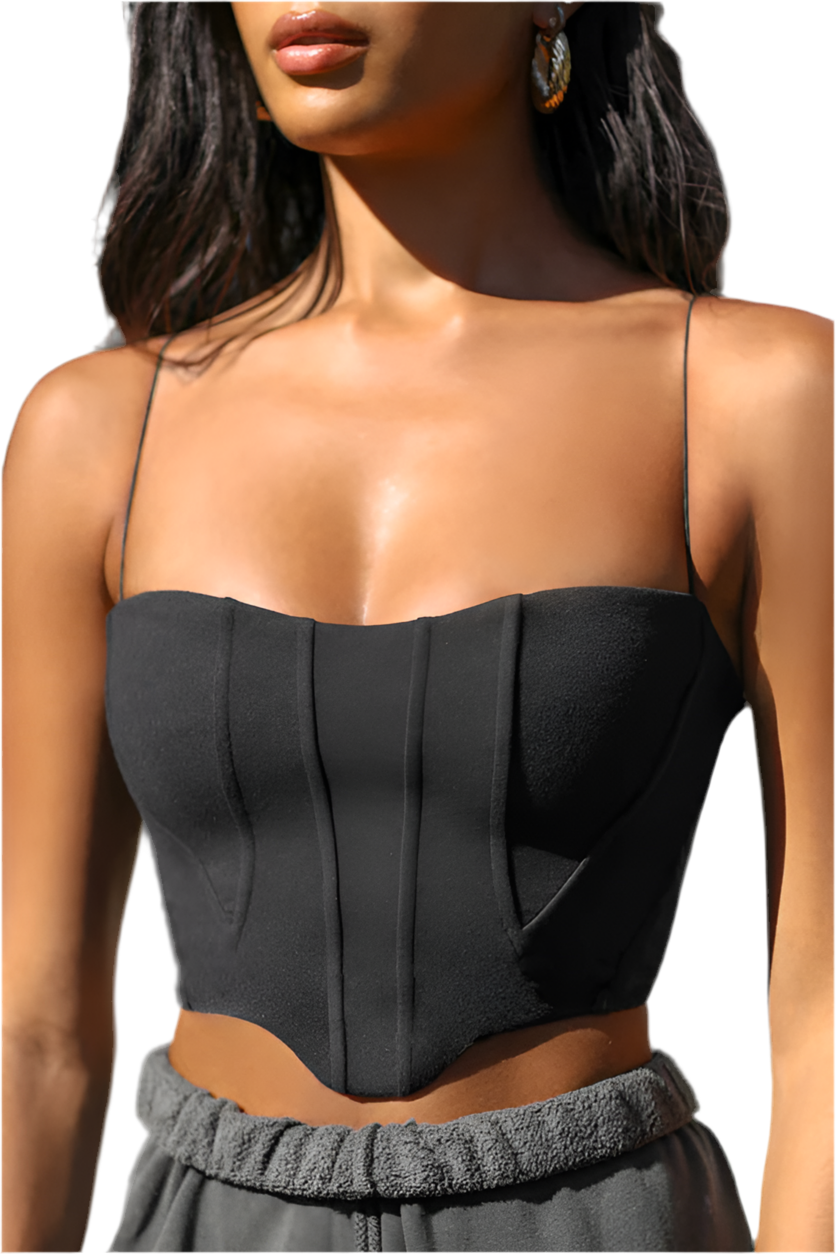 JOAH BROWN: SUEDED ONYX CONTOUR CORSET – 85 86 eightyfiveightysix JOAH BROWN: SUEDED ONYX CONTOUR CORSET – 85 86 eightyfiveightysix