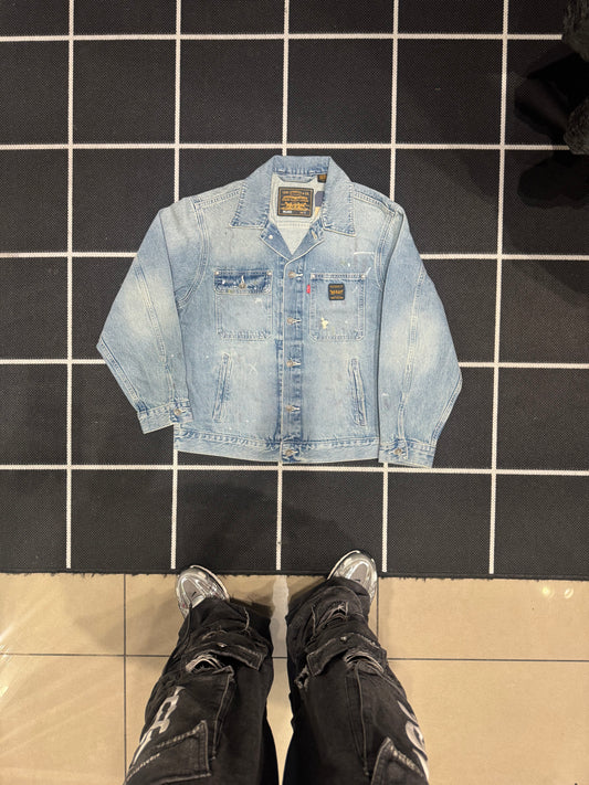 LEVIS: PAINT DISTRESSED DENIM JACKET
