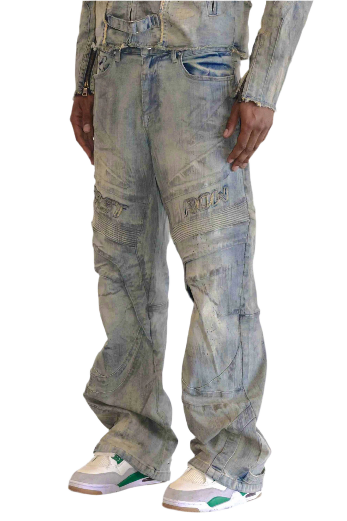 FIRST ROW: MOTOR RACING Y2K DENIM PANTS