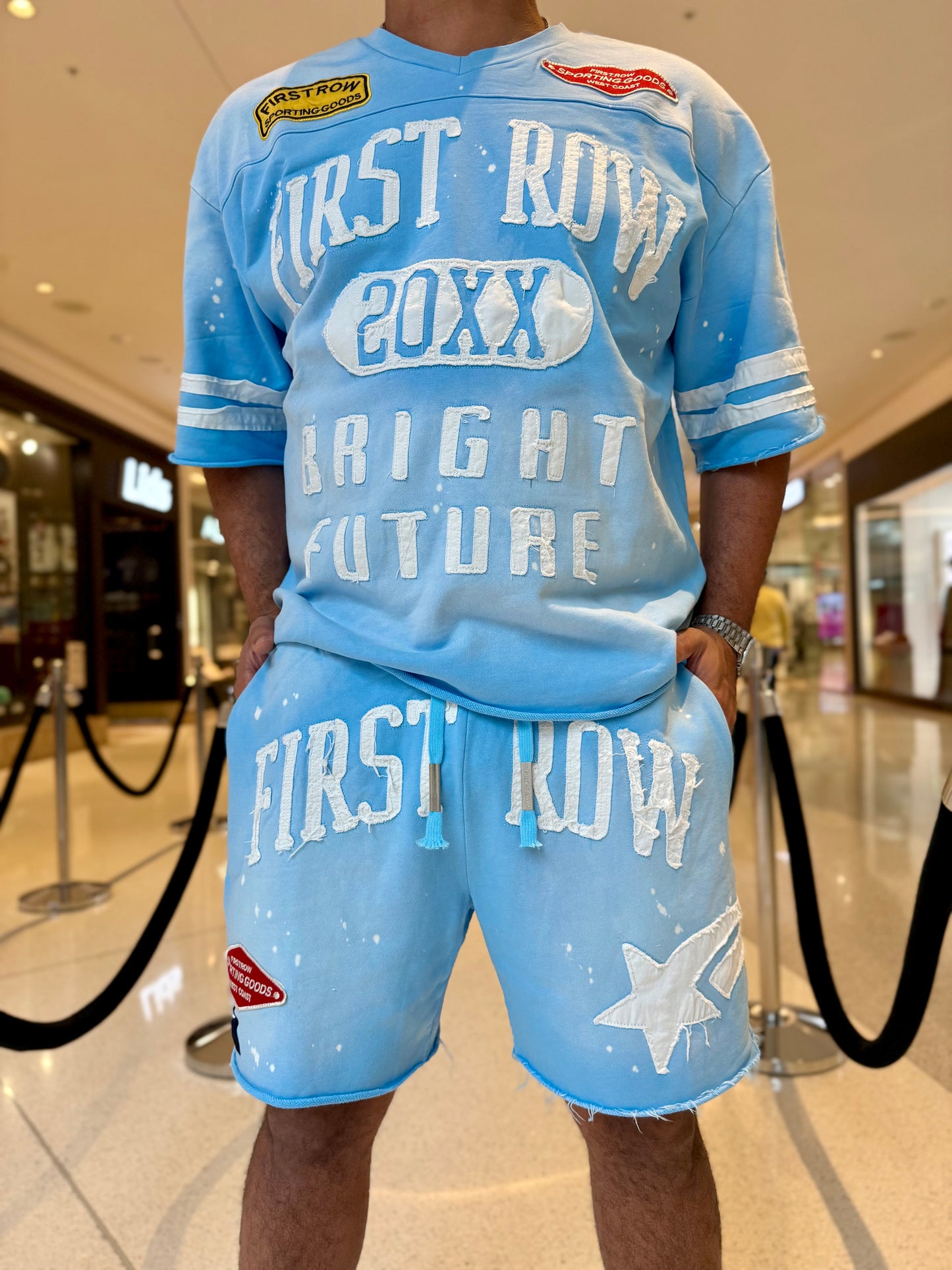 FIRST ROW: WASHED BRIGHT FUTURE SHORTS