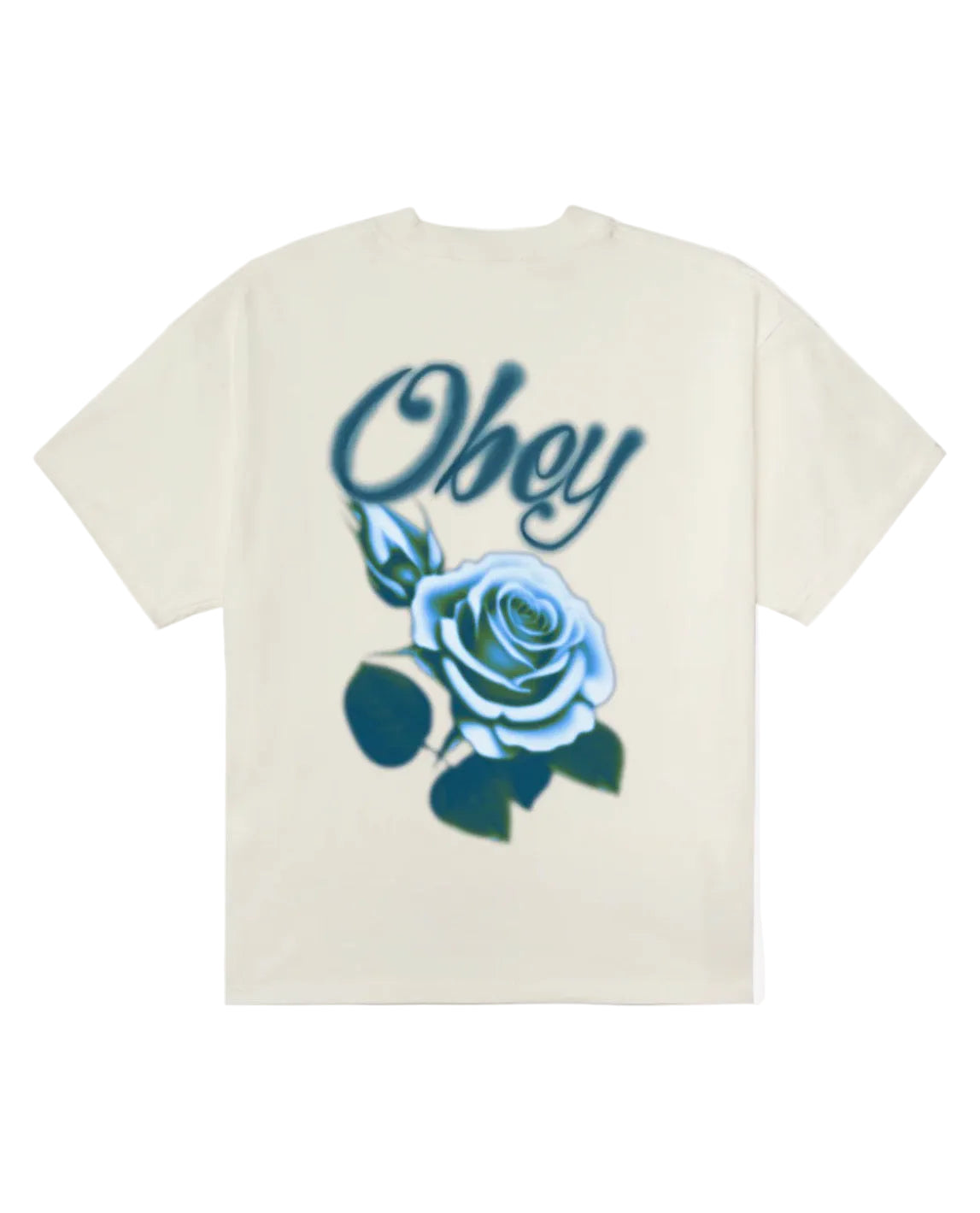 OBEY: AIRBRUSHED ROSE HEAVYWEIGHT T-SHIRT