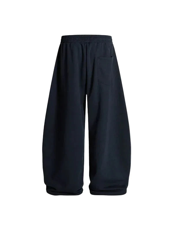 AELFRIC EDEN: STRIPED BAGGY BARREL SWEATPANTS