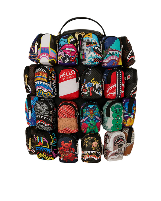 SPRAYGROUND: ALL THE BAGS IN THE WORLD - 15 YEAR ANNIVERSARY BACKPACK OF MINI DLXSV BACKPACK