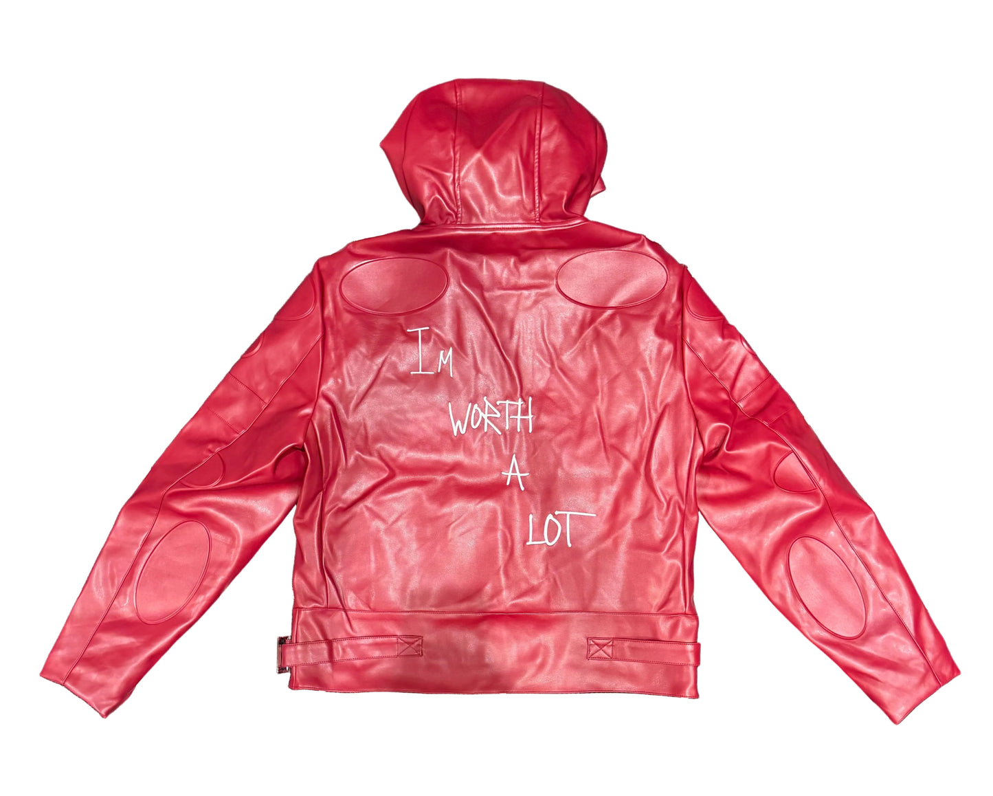 KNOTWTR: IM WORTH A LOT LEATHER JACKET